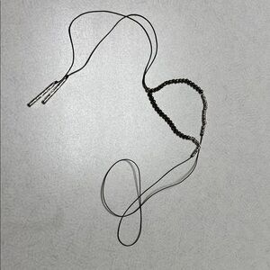 Gorjana Graphite Silver Rope Necklace NWOT